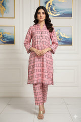 2 Pcs Unstitched jacuard Suit J-0639