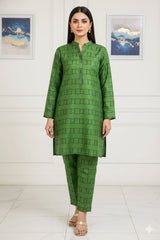 2 Pcs Unstitched jacuard Suit J-0637