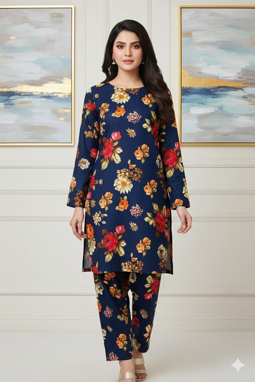 2 Pcs Unstitched Digital Print Suit J-059
