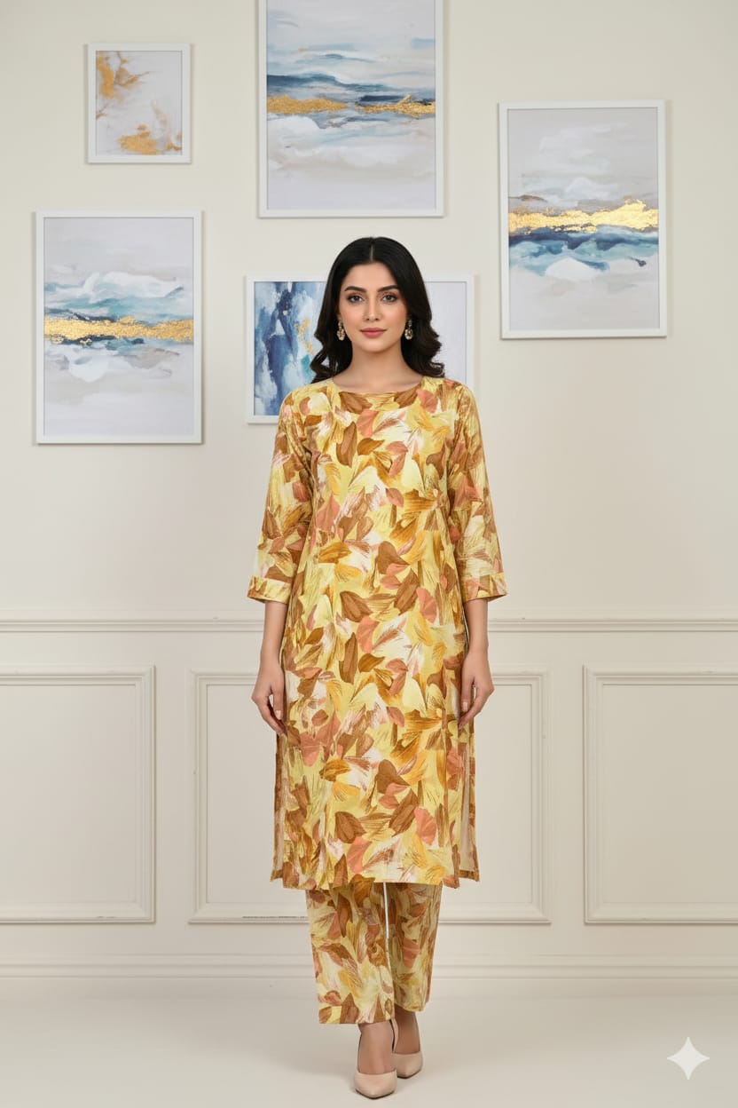 2 Pcs Unstitched Digital Print Suit J-0615