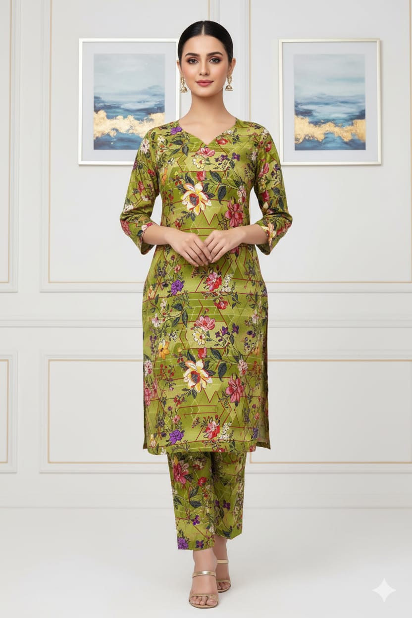 2 Pcs Unstitched Digital Print Suit J-0601