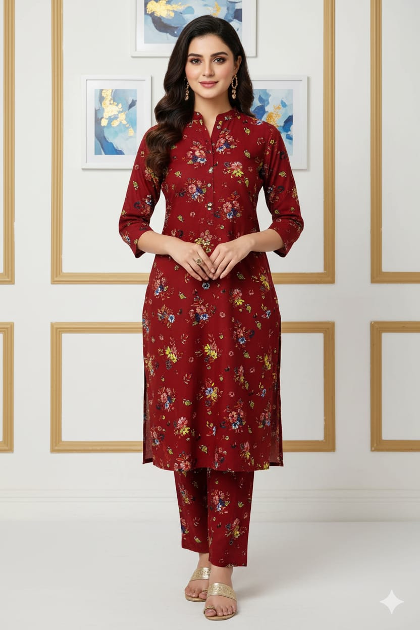 2 Pcs Unstitched Digital Print Suit J-0586