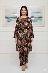 2 Pcs Unstitched Digital Print Suit J-0569